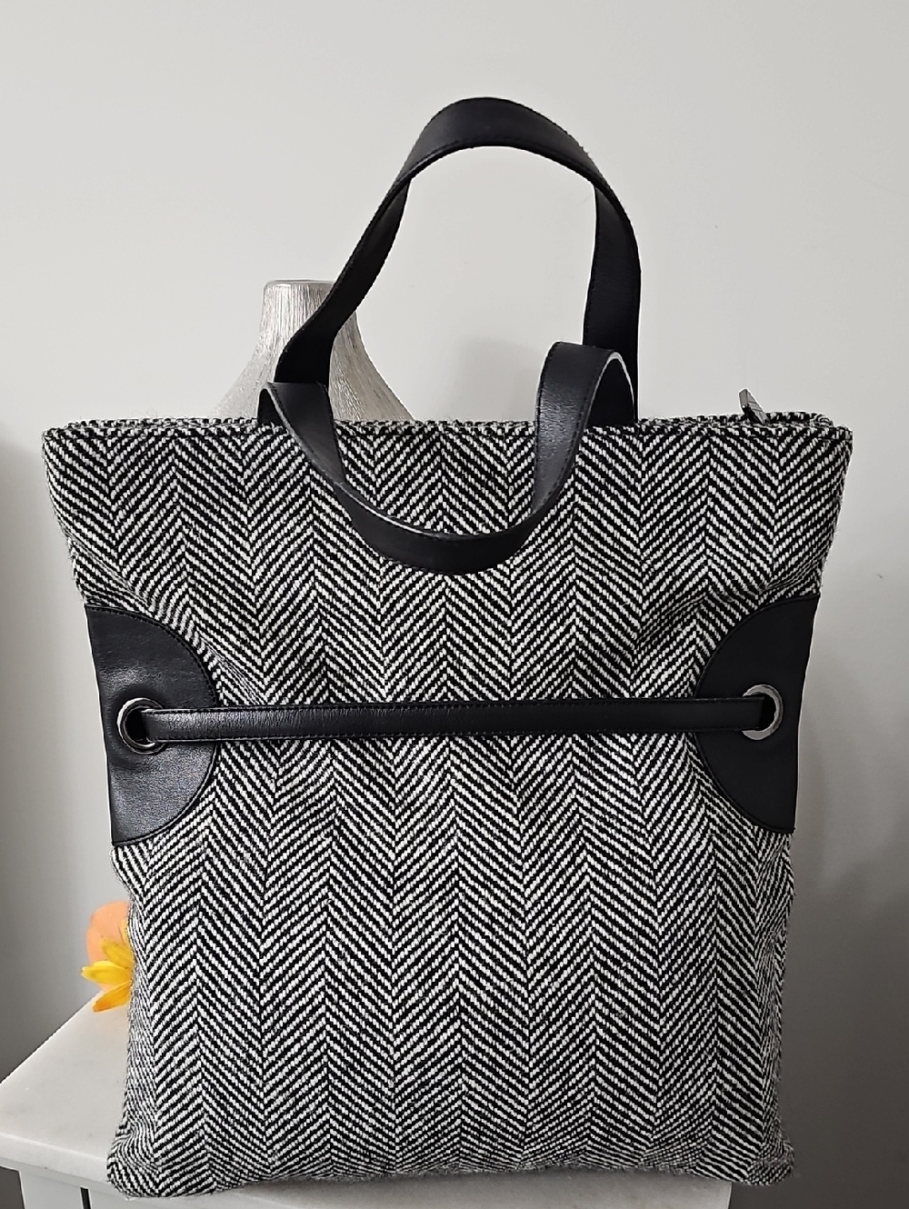 Furla Herringbone Tweed 2-way Tote Bag - Picture 4 of 16